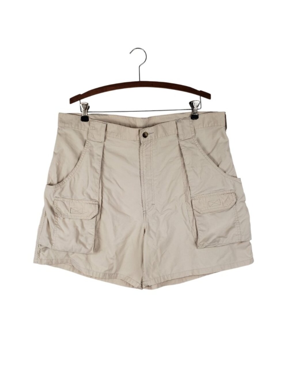 Woolrich Cargo Short Shorts Khaki Cotton Hiking Lightweight 6" Inseam Mens 38